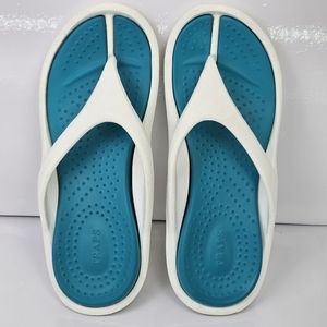 Traps Pearl White/Turquoise Comfort Sport Sandal, EUC, size 9